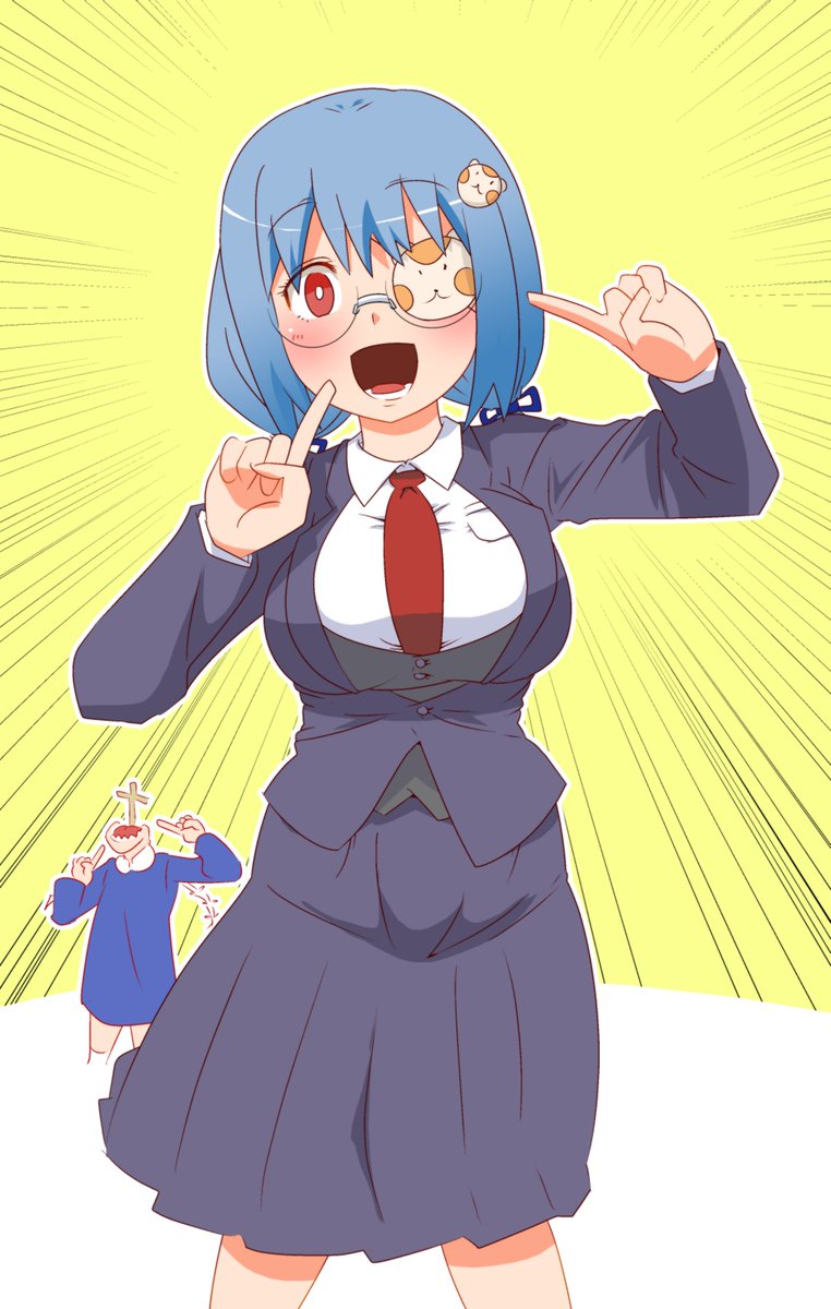 できた。かわいい眼帯をつける真面目バーガーちゃんの絵が。 