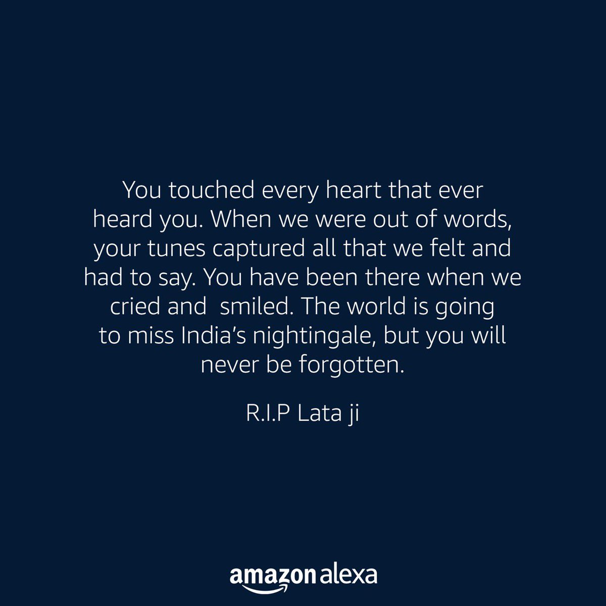 Thank you for giving us a song for life's every moment. #LataMangeshkar #RIP