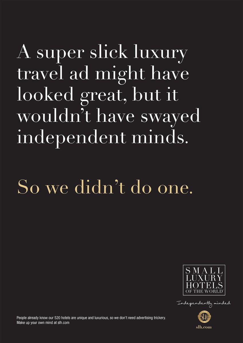 ReadMeLKP's tweet photo. Campaign for Small Luxury Hotels of the World. https://t.co/nYIn00crP4