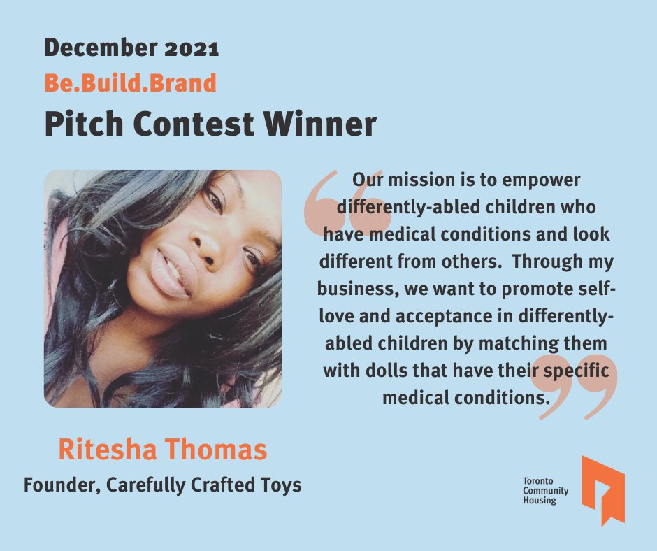 TOHousing's tweet photo. Ritesha Thomas - winner of #BeBuildBrandโs 6th Pitch Night ๐ฐ - came up with Carefully Crafted Toys in 2020 because she wanted to prevent other children from feeling the same way she did growing up. She wanted to make a difference.
๐ก Read her story: https://t.co/b7J6ZoqNUg https://t.co/5c9QsV8vcC