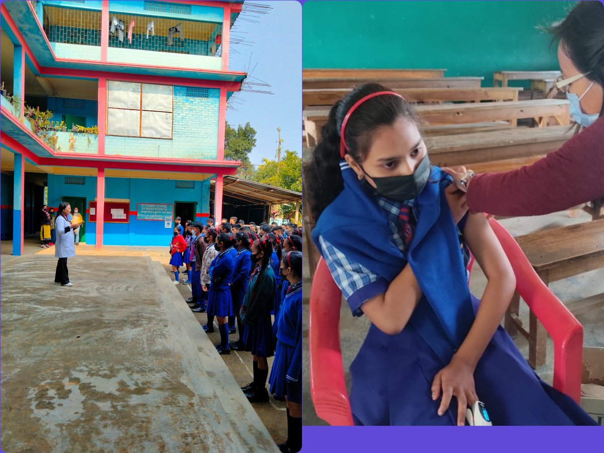 visielhouno's tweet photo. Covid 19 Vaccination session cum sensitization at Saint John's High School, Diphupar B. https://t.co/6wnP8RNHes