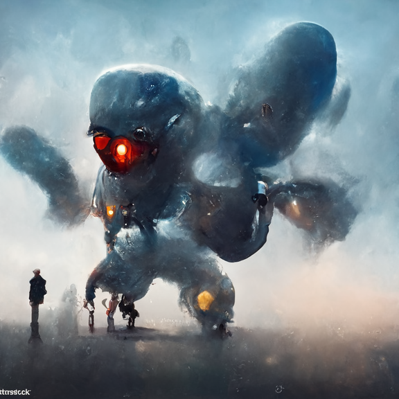 You meet a curious entity made out of a cloud of futuristic nanorobots