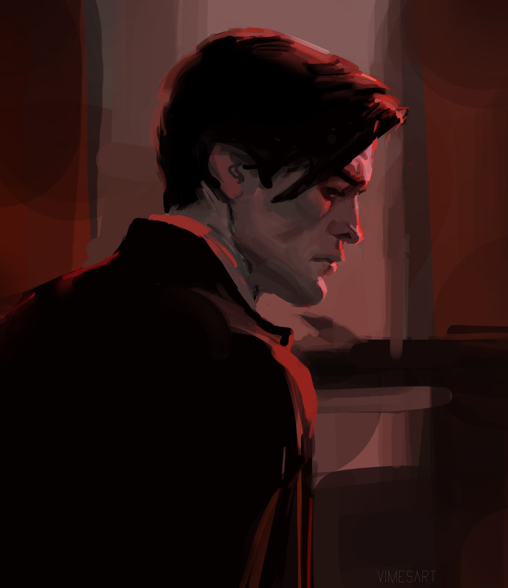 Vimesart's tweet photo. Another #TheBatman sketch. Experimenting with style a bit on this one, was a lot of fun to paint. https://t.co/fCs7JenIbo