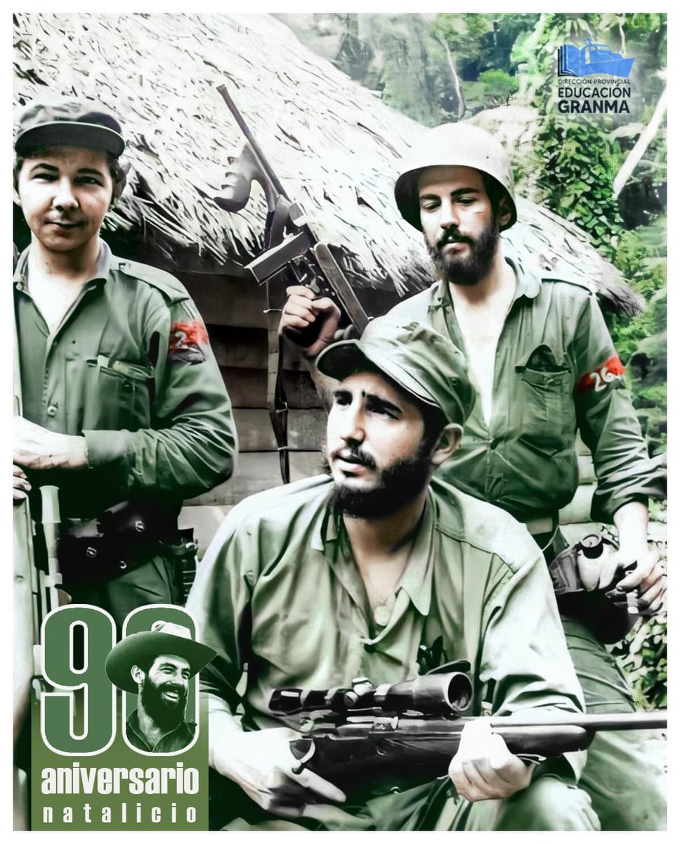 Hombre de confianza de #Fidel, hombre de cien batallas, #CamiloVive , ¡Señor de la Vanguardia! Aniversario 90 de su natalicio, en el pueblo de #Cuba, en cada revolucionario de esta tierra, perdura por siempre su ejemplo.
#CamiloEsPueblo #CubaViveEnSuHistoria