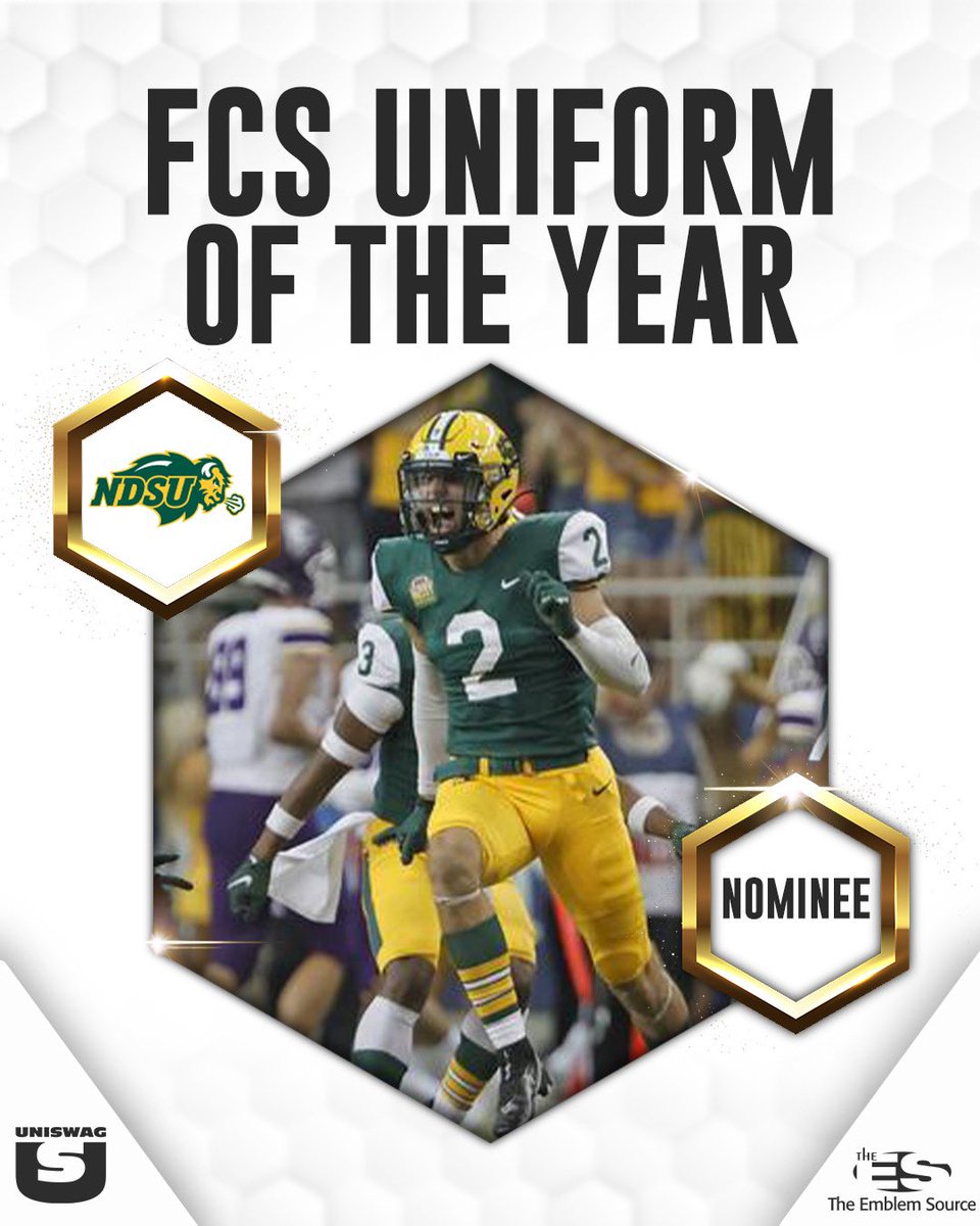 UNISWAG (@uniswag) on Twitter photo FCS Uniform of the Year Nominee <a href="/NDSUfootball/">NDSU Football</a>
Vote here: uniswag.com/uniform-of-theβ¦
#uniswag FCS Uniform of the Year Nominee <a href="/NDSUfootball/">NDSU Football</a>
Vote here: uniswag.com/uniform-of-theβ¦
#uniswag