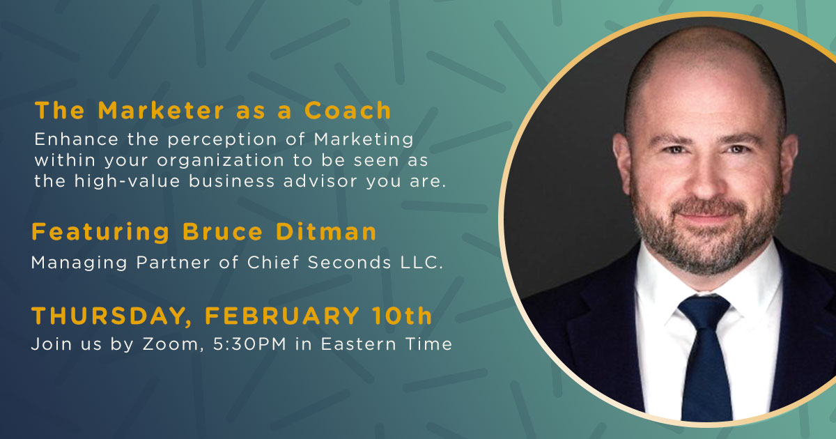 AMACT's tweet image. Join us on Thursday, 2/10, to hear from Bruce Ditman and learn how to enhance the perception of marketing within your organization. amact.org/upcoming-event…
