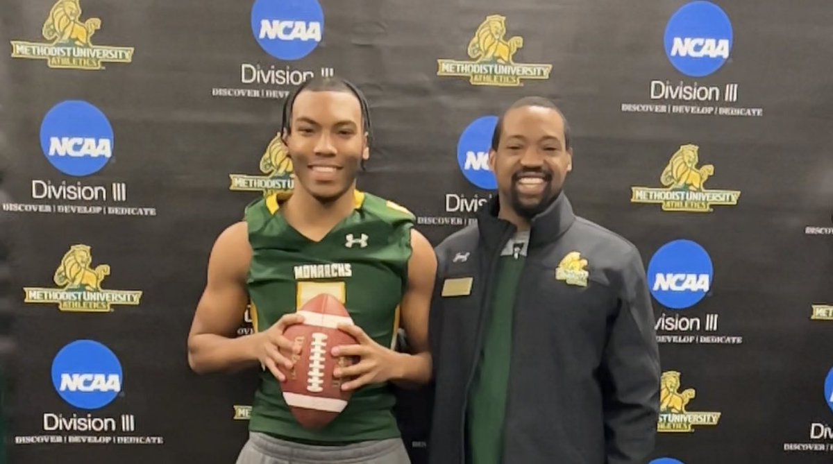 Had a great visit yesterday <a href="/Methodist_FB/">Methodist University FB</a> thanks to coach <a href="/_coachcccoleman/">Carl C. Coleman</a> for bringing me out and the rest of their staff. #monarchs