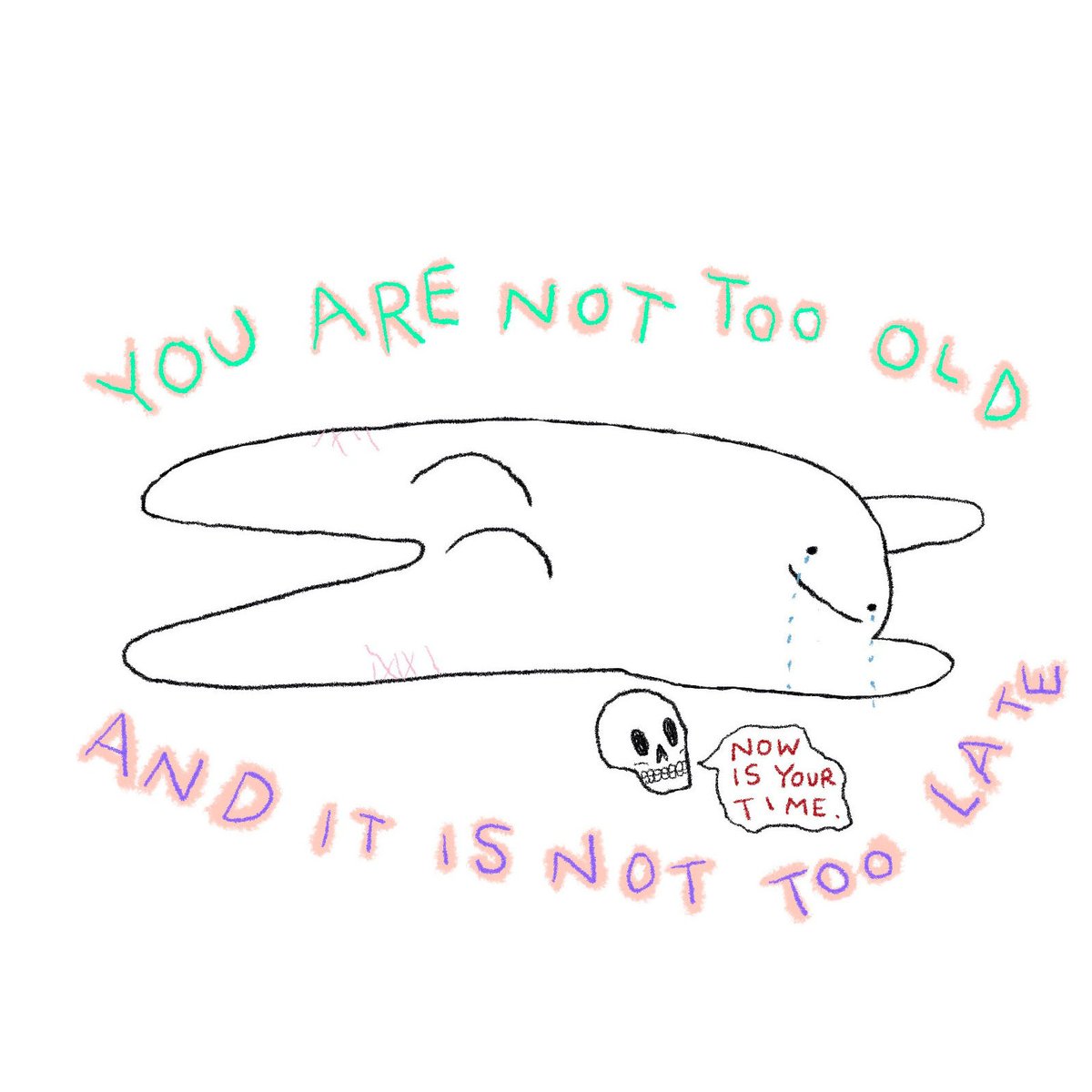 A lil' reminder for you Sunday Scaries. 💆‍♀️ Featuring 'now' from lousydrawingsforgoodpeople