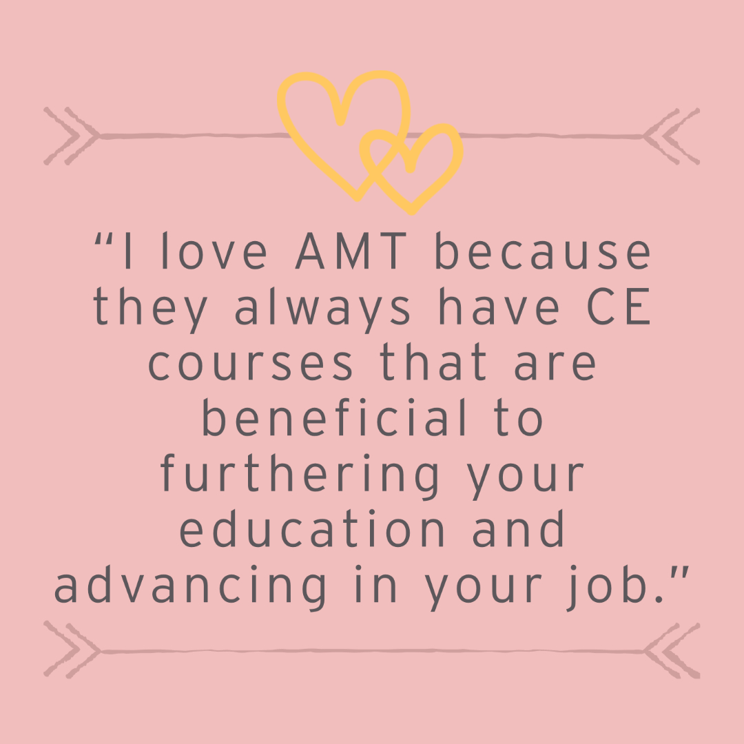 americanmedtech's tweet photo. Ahead of Valentine's Day, we're sharing 14 days of why members love AMT. This is why Lashawn (RMA)AMT loves us! #RepresentAMT https://t.co/aYSEtmgABu