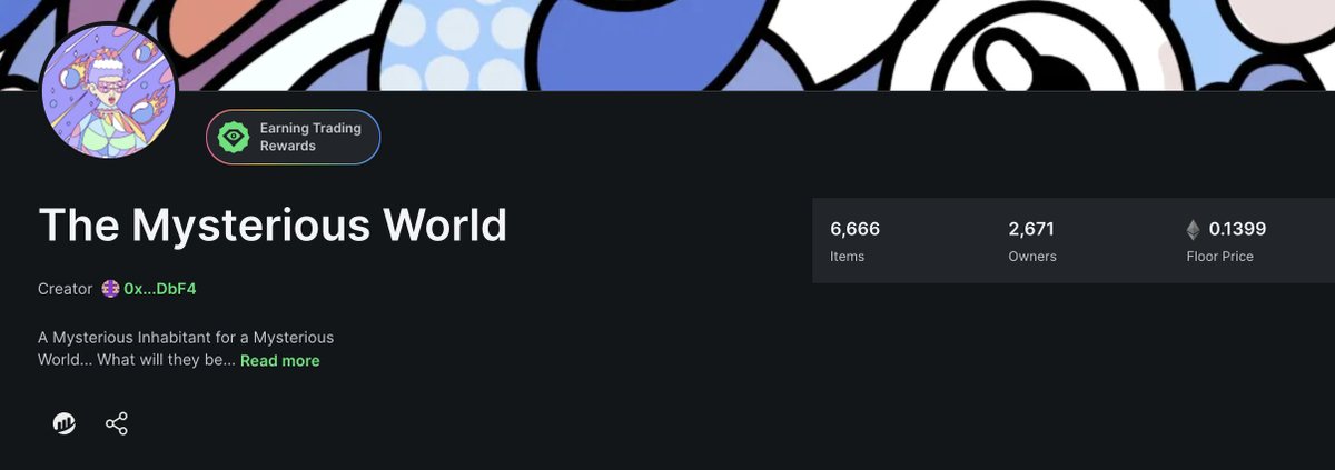 MysteriousWRLDD's tweet photo. STILL The Most Trending Collection in the Past 3 Hours 🔥
• Floor: 0.14
• <3.7% listed!
• 100+ Sales!
• 500+ New Owners!
• A project minted with $LOOKS
• Reveal in 1 hour 👀

@LooksRareNFT
Rituals are about to commence, time is ticking ⤵️
https://t.co/Bs4iVGqnRF https://t.co/SH6I5UoIgk