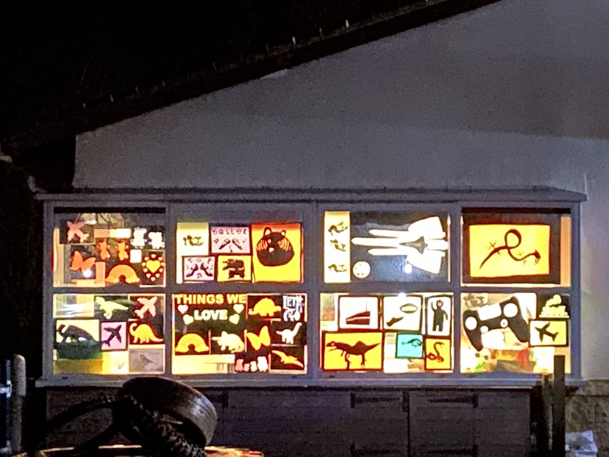 MartinClarke_'s tweet image. Very moving work at @BlueCoatPrimary - here are the windows of the pre-school and busy bees 😍