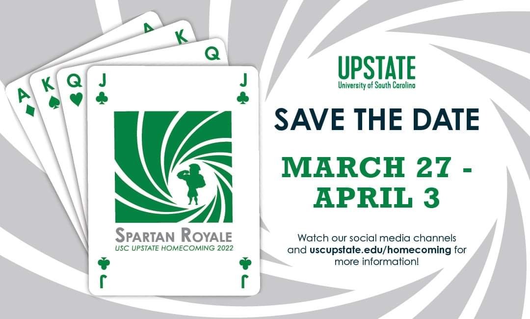 UpstateAlumni's tweet photo. Homecoming is around the corner so be sure and check back for alumni events and reserve your tailgating spot before it's too late!
#SpartanRoyale #UpstateHoCo2022 #UpstateTailgate https://t.co/9zy1rRreLb