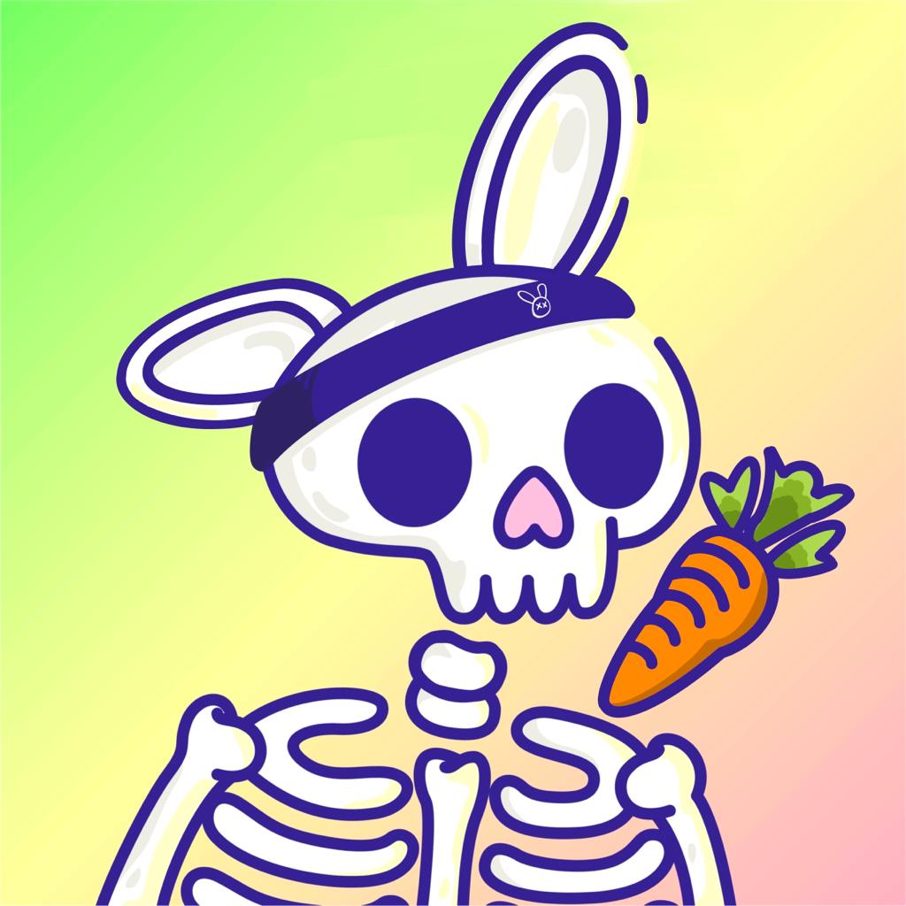 mypethooligan's tweet photo. Make no Bones about it, that Karrot looks Tasty! Just a lil bit of fun with @TastyBonesNFT 💀🥕 https://t.co/zAa0Hi0QEx