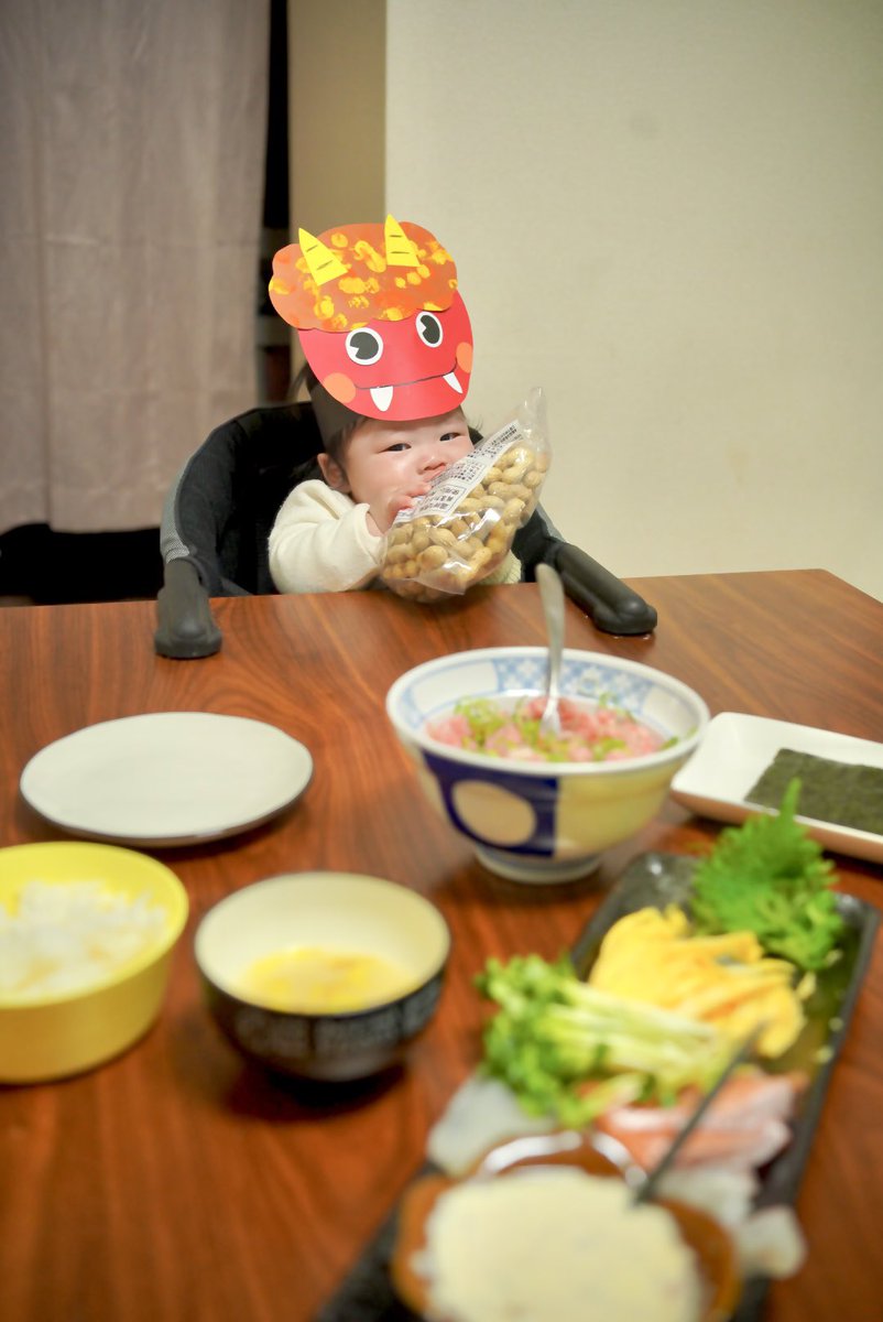 nappy121527's tweet photo. 節分👹
荒ぶる我が娘。
家族皆で可愛い可愛いできて嬉しい🎶 https://t.co/iGwRTf0w8d