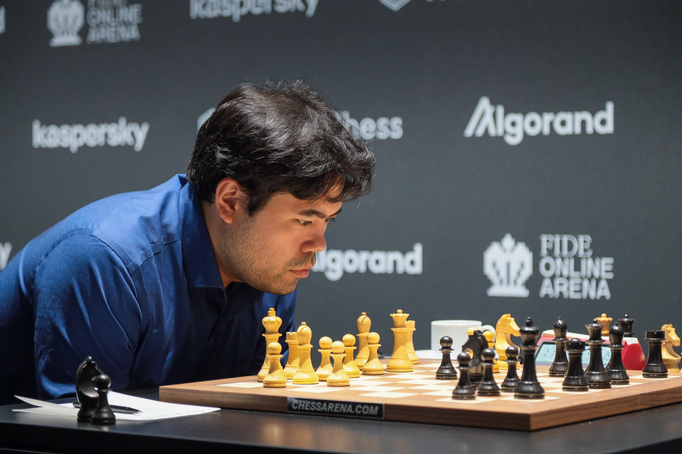 International Chess Federation on X: 🇺🇸 Hikaru Nakamura beats 🇷🇸  Alexey Sarana to score a winning hat-rick; this brings him to a score of  4/5, joining Esipenko in the lead! Hikaru played