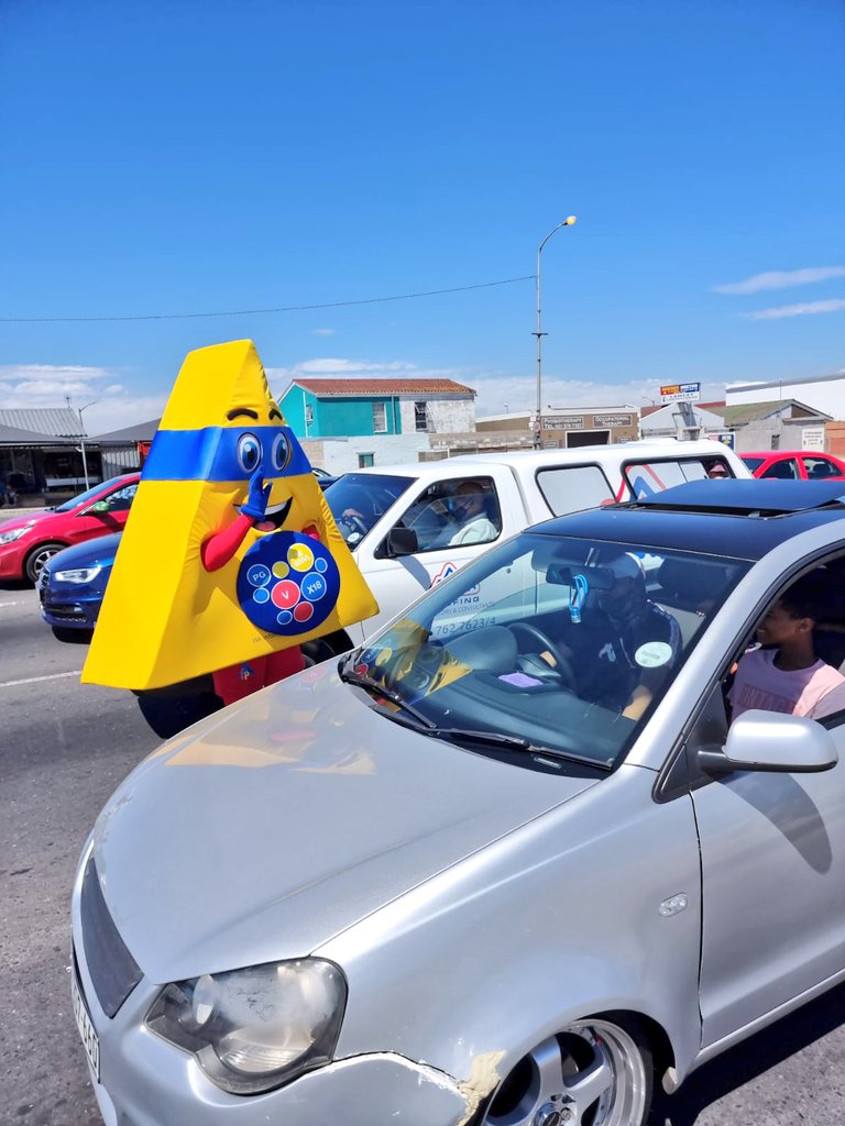 FPB_ZA's tweet photo. The FPB team and Mvikeli "The Protector" are out on the streets to do a public intersection and educate the residents about the job that FPB does and why is it important. #FPBCares #TrustedRegulator #PublicIntersection #FPBMvikeli https://t.co/02sJXstSVp