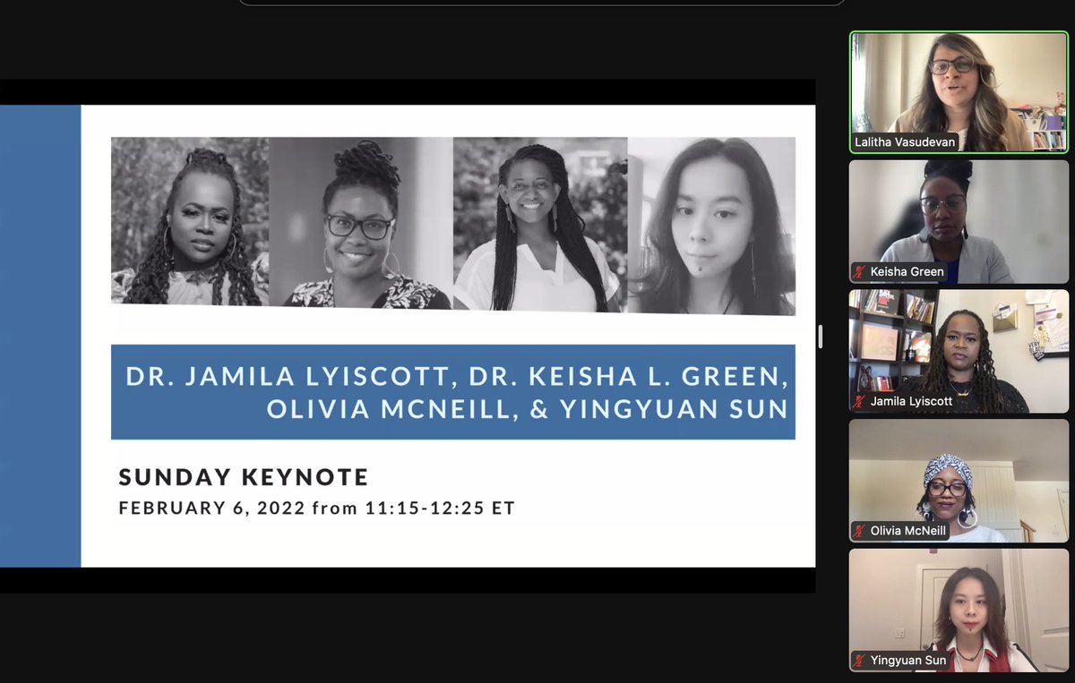 closing out my #NCTEAR22 #nctear2022 w/ this panel featuring the work of the Center founded by @jamila_lyiscott & @drkeishagreen to create space for liberation and hope through youth inquiry for transformation! umass.edu/news/article/c…