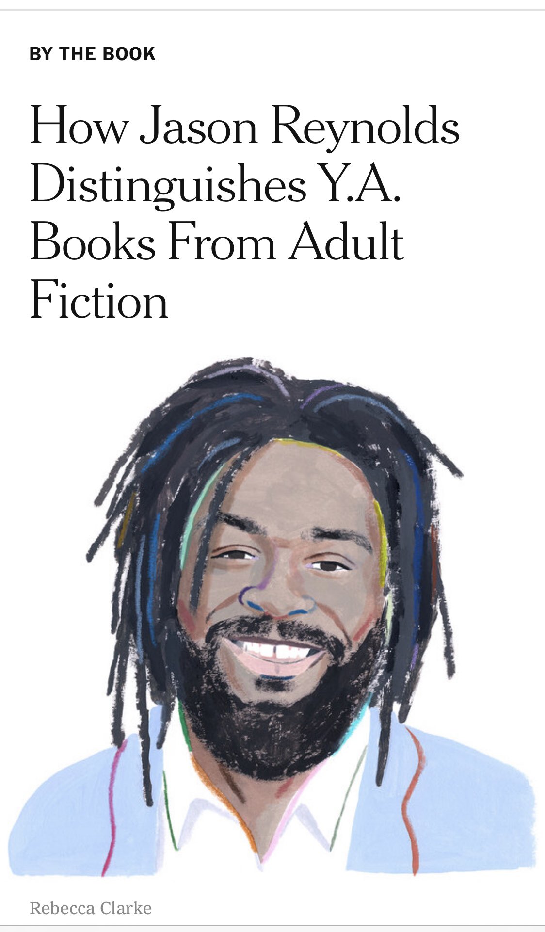 How Jason Reynolds Distinguishes Y.A. Books From Adult Fiction - The New  York Times