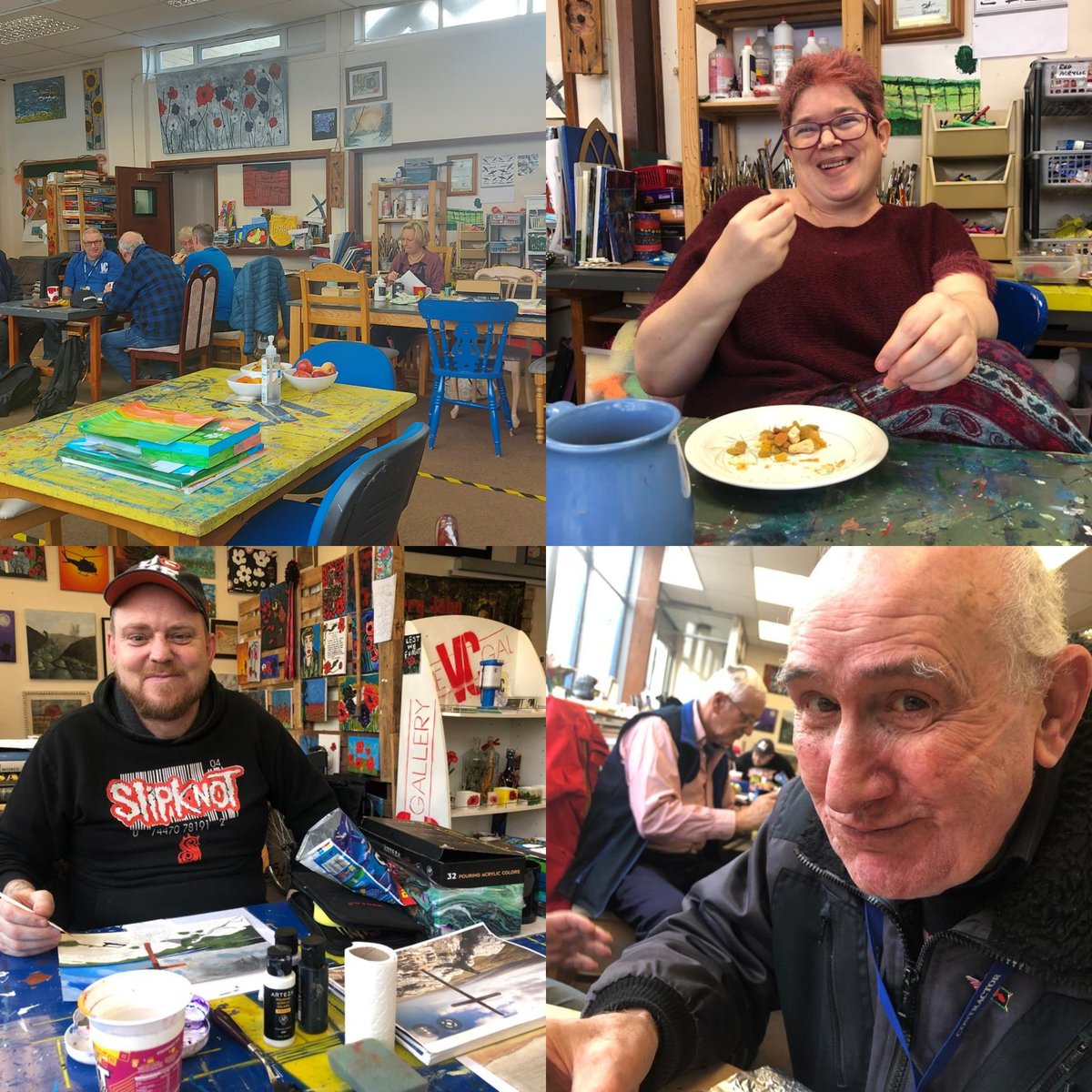 DaniVCGallery's tweet photo. This week at The VC Gallery in Pembroke Dock we had some amazing Art sessions and great Naafi breaks that enabled our members to get together, catch up, help each other and feel connected.
@CovenantTrust
@CovenantWales
@TheVCGallery
#tacklingloneliness
#naafibreak https://t.co/hx0xSUkjyt