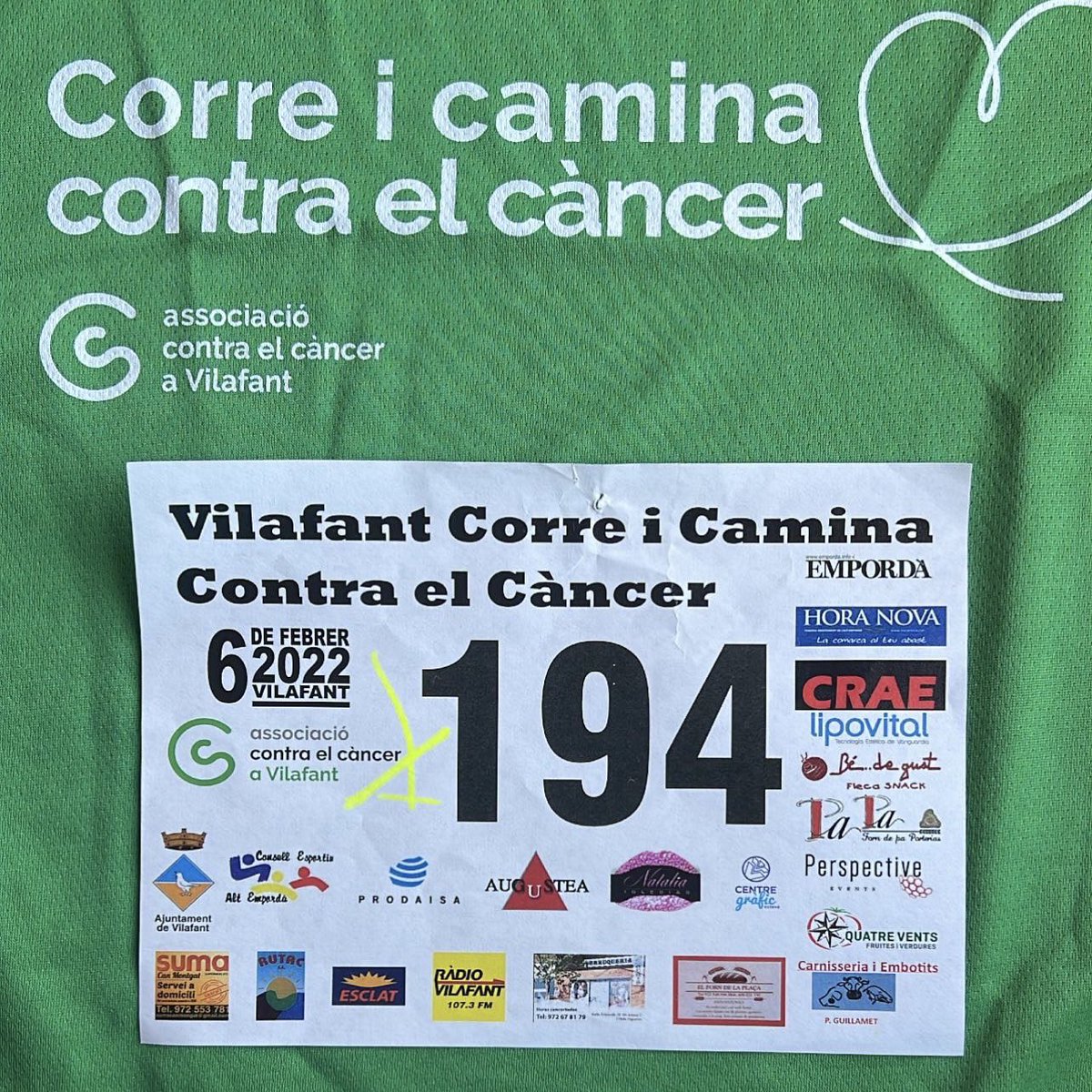Avui hem corregut per una bona causa. VILAFANT CORRE I CAMINA CONTRA EL CÀNCER 💚