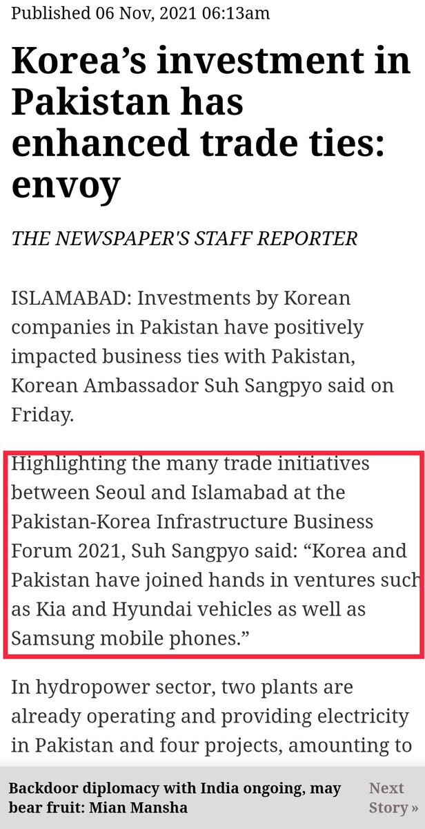 thehawkeyex's tweet photo. Seems the diplomatic pressure on SK around 2017, when it pulled investment from POK, is faded recently. In Nov'21 Korea proposed FTA with PAK. Now Hyundai (+Kia) &amp; Samsung are investing in POK. This Kashmir post is to woo Pak govt. Let's wait for MEA response.
#BoycottHyundai https://t.co/n8WhSKZFs1
