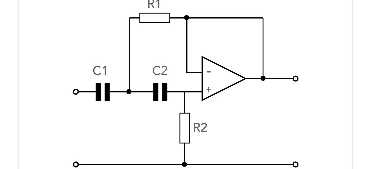 ElecNotes's tweet image. It is very easy to design &amp;amp; make a simple two pole high pass filter using a single operational amplifier.
#opamp #highpassfilter #circuitdesign 
electronics-notes.com/articles/analo…