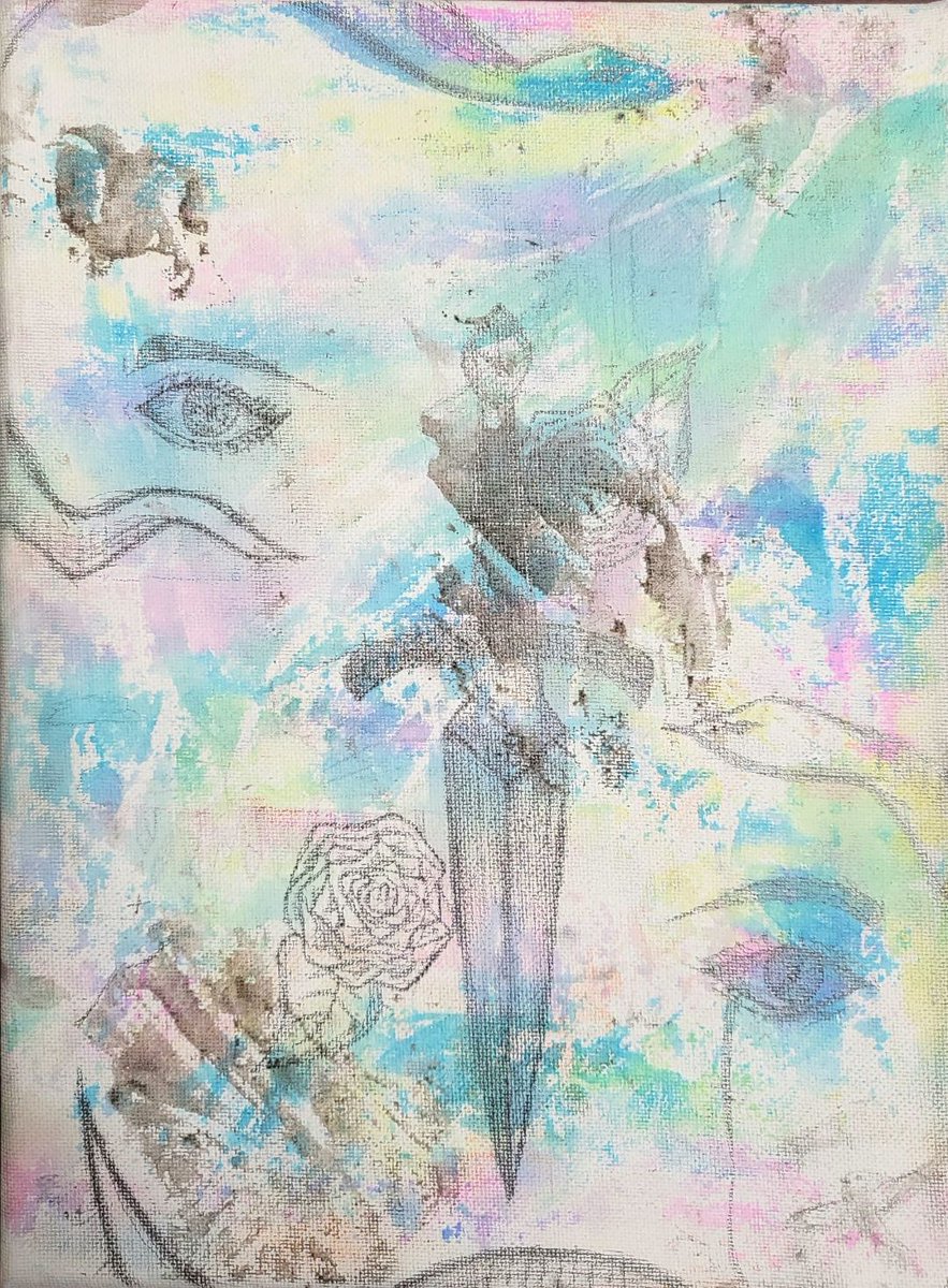 Colorful abstract painting I made for my mom's birthday. 🎉🕯🎉