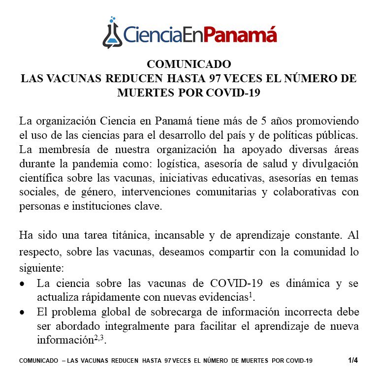 arebollon's tweet photo. Las vacunas contra #COVID19 son muy buenas #VacúnateYVence @CienciaPTY https://t.co/HXWDf3gU8E