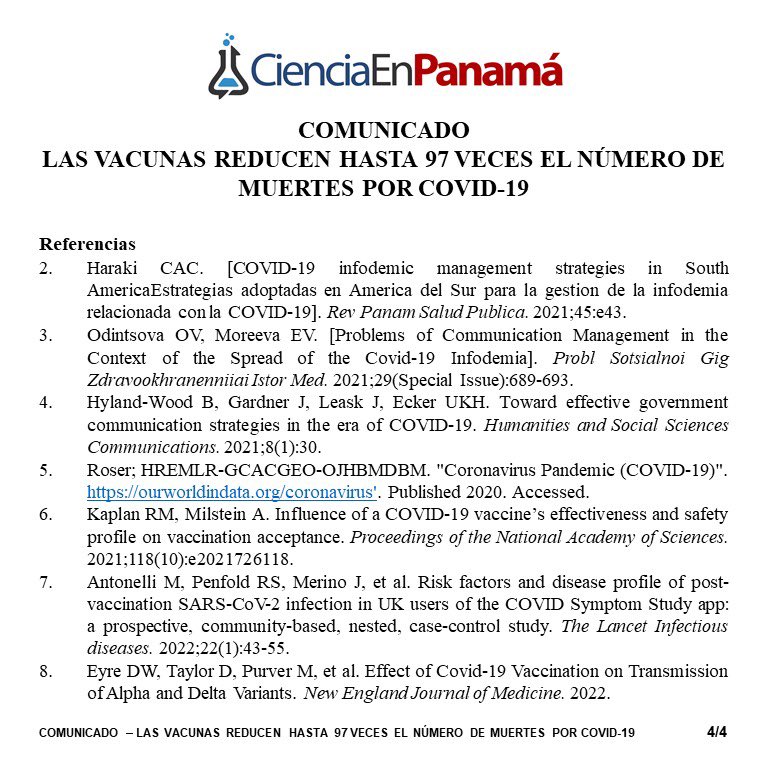 arebollon's tweet photo. Las vacunas contra #COVID19 son muy buenas #VacúnateYVence @CienciaPTY https://t.co/HXWDf3gU8E