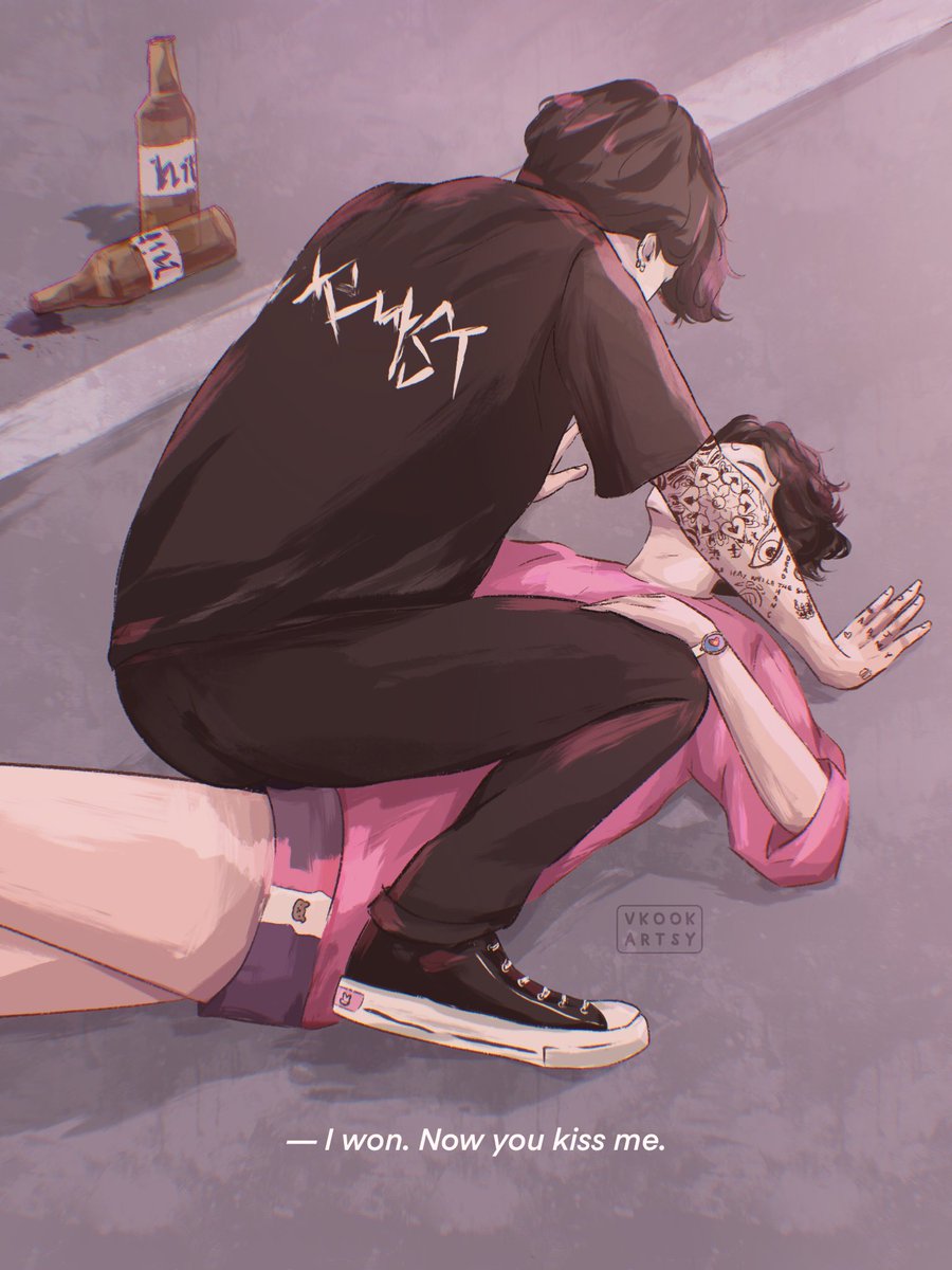 vkookartsy's tweet image. taekook sparring