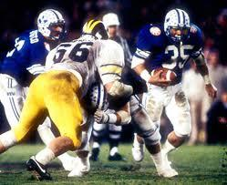 ByuPlayer's tweet photo. Lakei Heimuli, 1983-1986. 5'11" 216lbs RB Laie Hawaii

The lead back on BYU's nat. champ team, gained 2710 rush and 1123 receiving yards

Few Cougar runners found more success against their rival; he totaled 493 yards, 5 TDs in four games against Utes

#BYUFootball #TongaProud https://t.co/ywZEwGHz2b