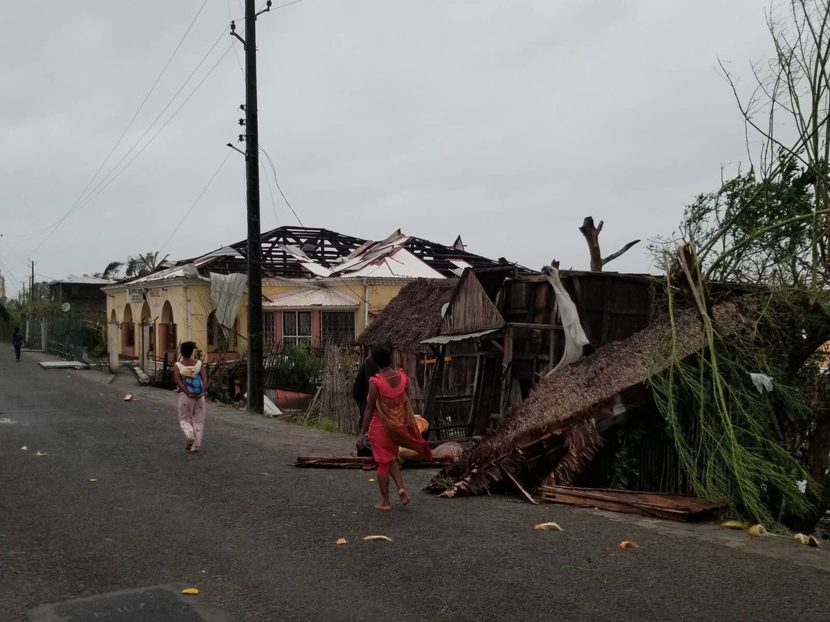 Damaged causes by cyclone Batsirai in Madagascar