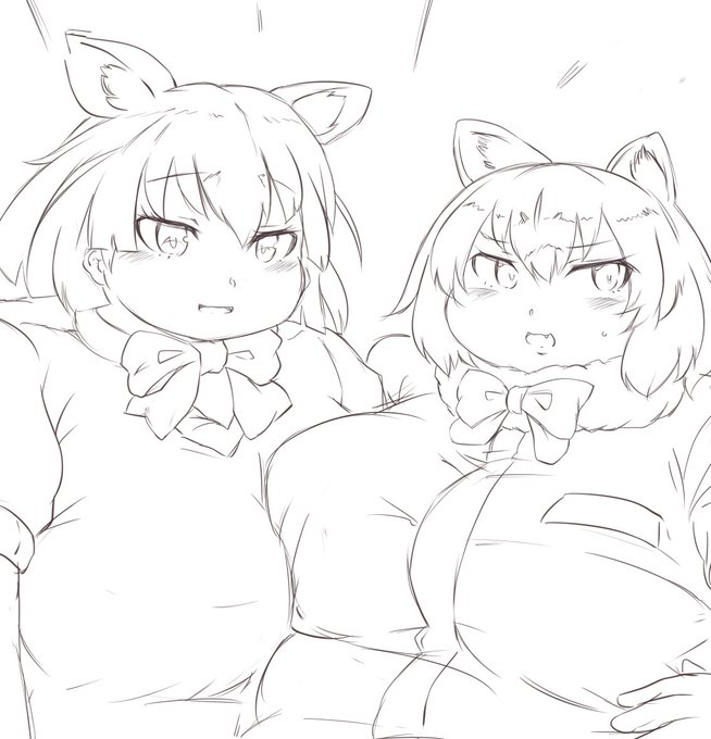 落書きフレンズ。顔だけ見ると普通……ぅわ、でっか! 