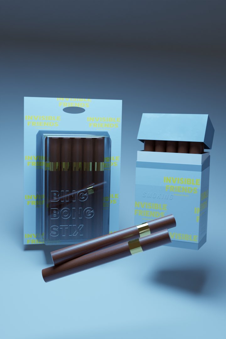PensiveJay's tweet photo. @InvsbleFriends Yes! Giving me reason to keep pushing my 3D modelling! Make some more bong bong sticks #TuestTheProcess #bingbong #💨🍫 https://t.co/TFfDDYW8vQ
