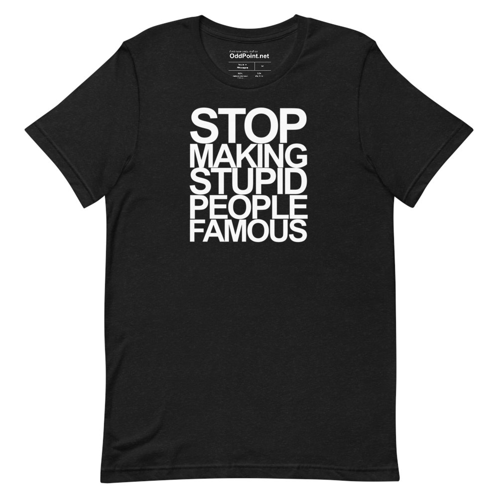 AWPDK's tweet image. I dag en T-shirt som alle burde gå med. &quot;Stop Making Studip People Famous&quot;

zcu.io/09Cp