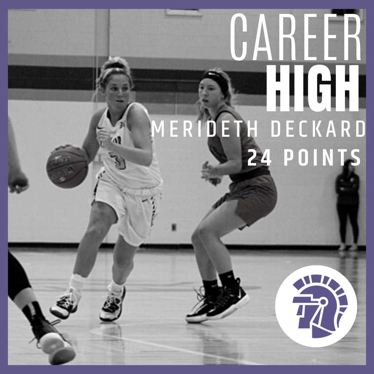 TaylorU_WBB's tweet photo. 🚨 Career HIGH 🚨

Merideth Deckard was on FIRE yesterday against Bethel! #3 finished 6-10 from beyond the arc, and tied her career high with 24 points! Merideth also added 3 steals and 4 assists to go along with her career best! https://t.co/DBWx3WoHYm