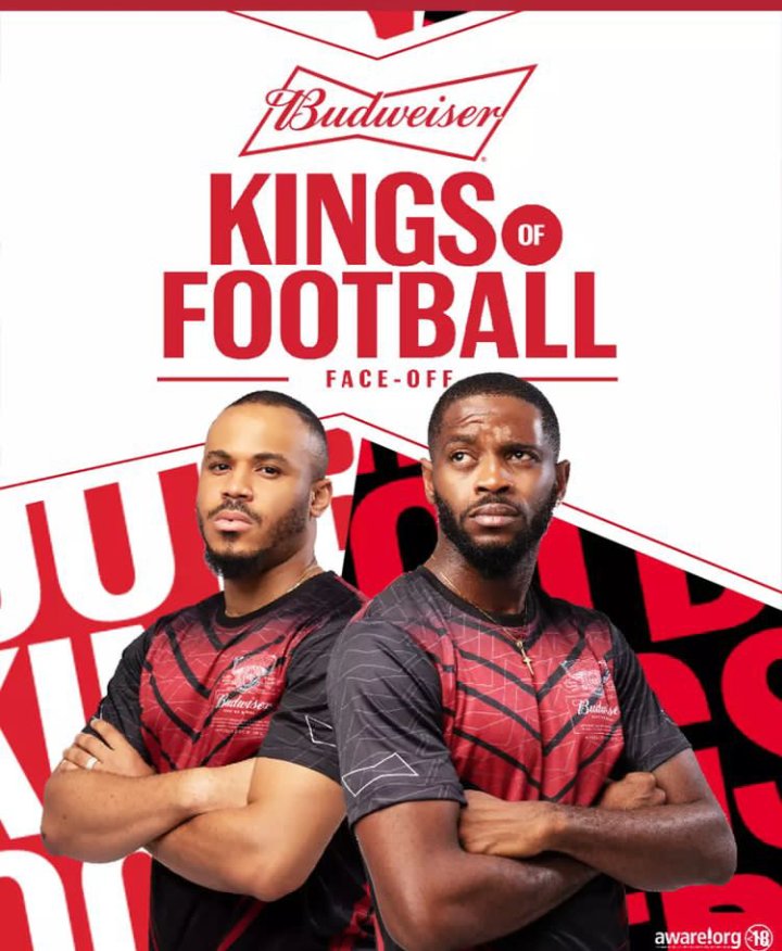 MorolakeAjoke's tweet photo. TeamOzo is trending! Why?
It's @BudweiserNG football game, #TheKingsMatch
Team King Jimmie playing against Team Ozo. They're back for the second half now with Team Ozo leading the game 2-1
Who will wear d Crown?
#teamozo #teamkingjimmie #BudweiserKingsOfFootball #TheKingsMatch https://t.co/zxVozGNnJx