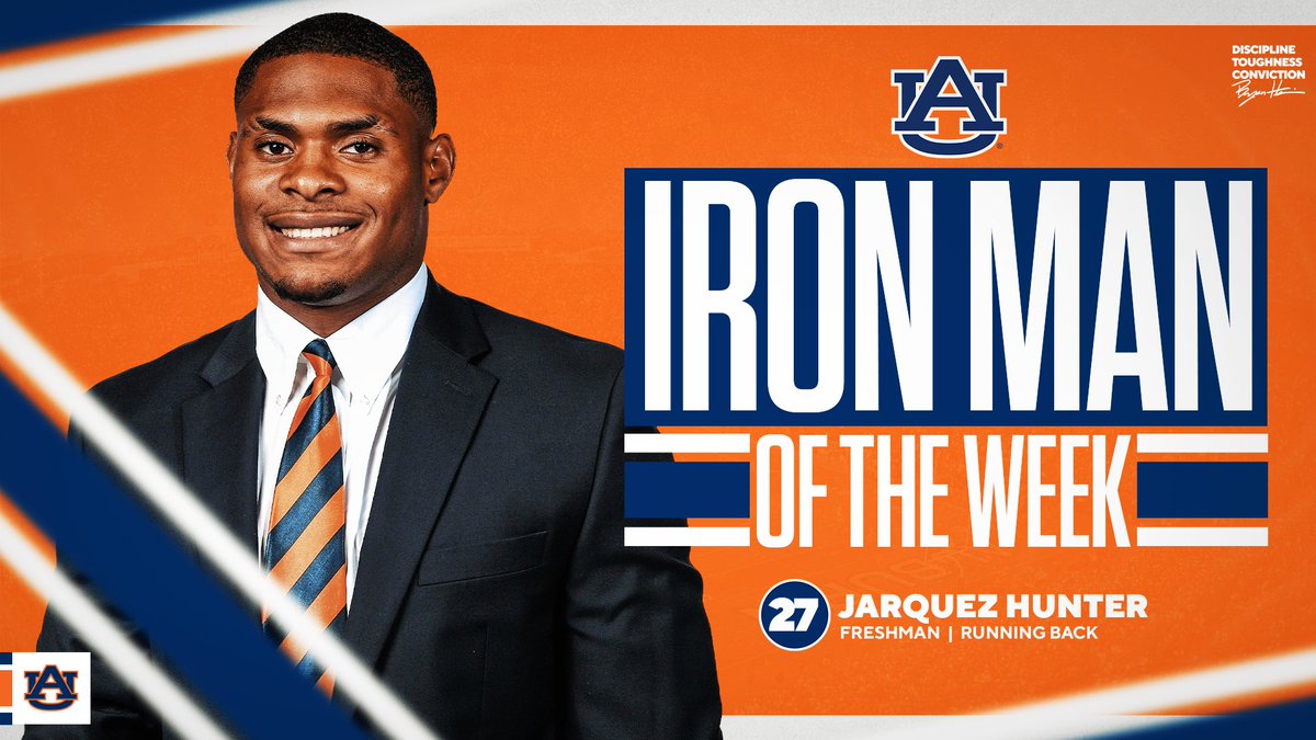AU_Strength's tweet photo. Week 3 Iron Man of the Week goes to @jarquezhunter and @limarcus_19 . Both dominated the training program and raised the level of competition! #TEAM #WDE 💪🦅 https://t.co/br8gzN1LCc