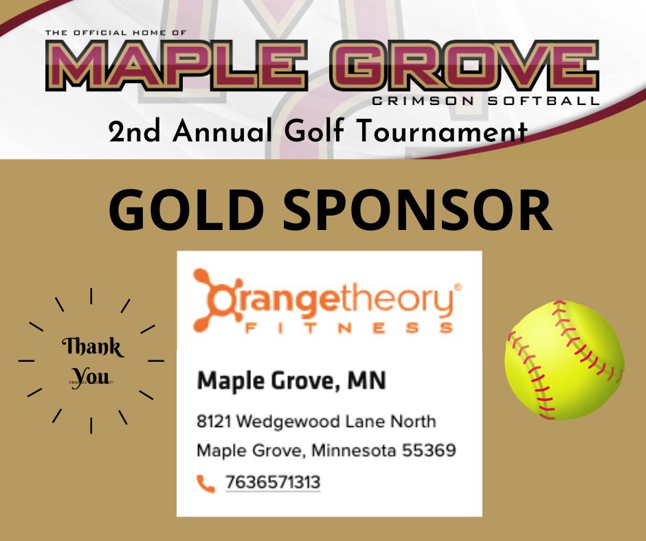 We have our first official sponsor for the Softball Golf Fundraiser this Spring!! 
Thank you <a href="/orangetheorymg/">Orangetheory MG</a> it is so appreciated!!  Who will be the next! #thankyouMGcommunity