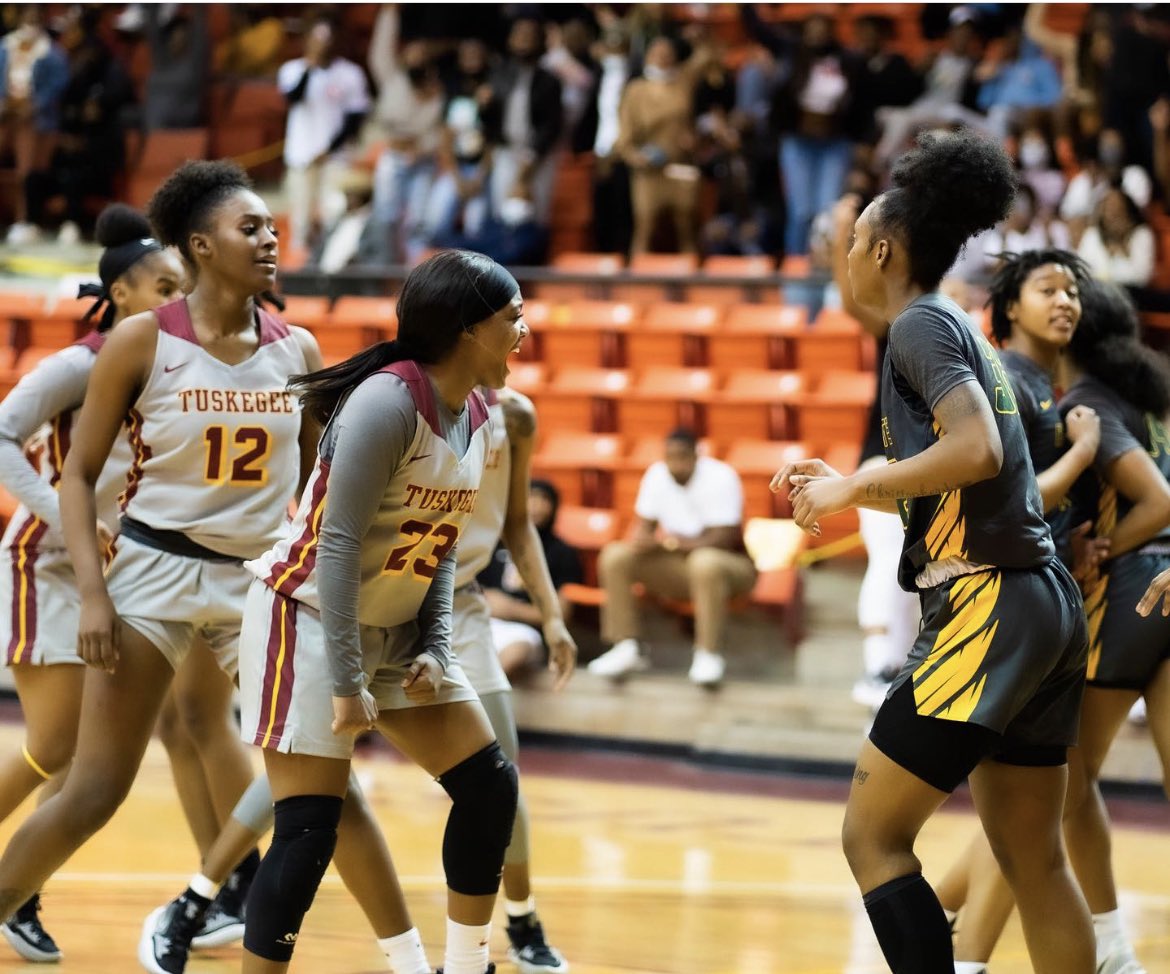 billybolinjr's tweet photo. @BallinBolin3 showing some emotions after her assist helps sends the game into OT with 1.8 seconds remaining!  Tuskegee for the win vs. Kentucky State!
#15points3assists5steals https://t.co/GBsGFjB2hG