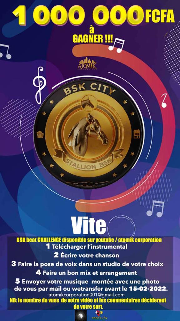 tu es artiste? tu as du talent ? BSK te lance un challenge ! il te reste 9 jours pour participer sur ce beat et peut-être gagner 1 000 000 de Francs CFA ! 👇
youtu.be/r7DXxkz-1AI  #TgTwittos