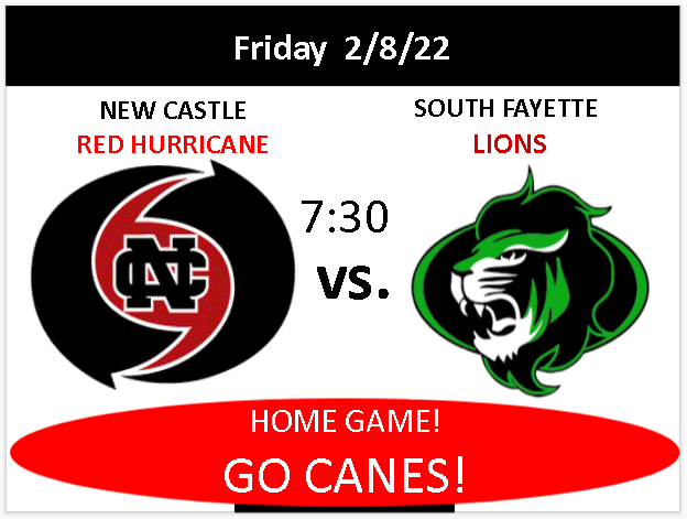 NewCastleSrHS's tweet photo. Good luck to @CoachBlundo his staff and the RED HURRICANE Basketball Team against S. Fayette!  We will honor the 2021 New Castle State Championship Baseball Team at halftime!  #GoCanes  @coachbcook11  @canes_cuz https://t.co/ZqYcnzhofs