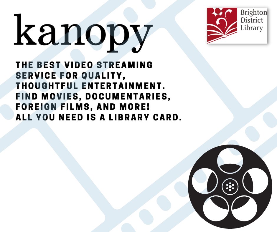 the best video streaming service for quality, thoughtful entertainment. Find movies, documentaries, foreign films, and more! All you need is a library card.

Visit the link to get started: kanopy.com