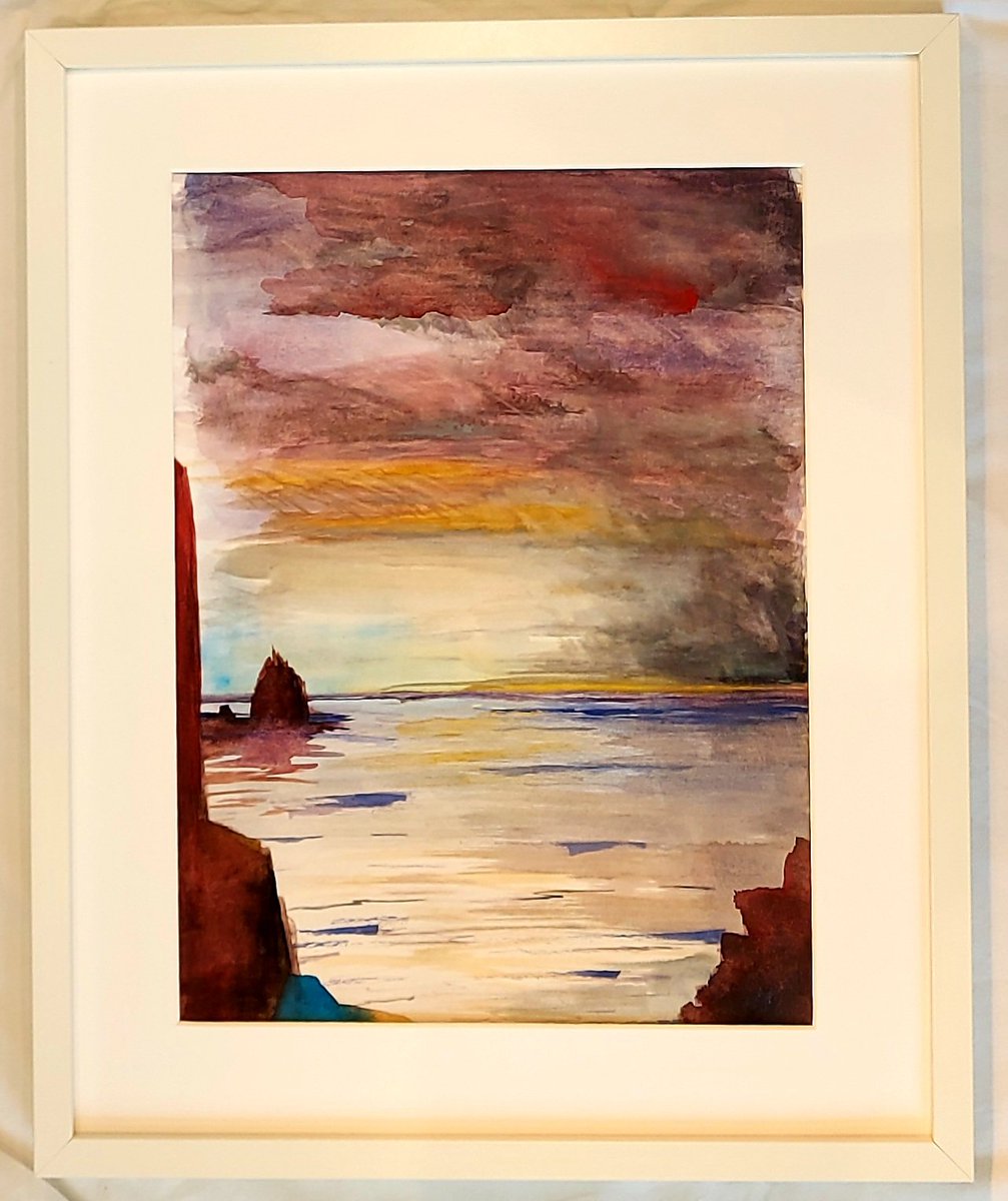 KateSparkes6's tweet photo. After the storm, twilight dreaming. If you like this or any of my other paintings, come see me on April 9th at the Masonic Hall in Lymington. I'll be there with the amazing and talented @RuthEBrowne https://t.co/sSlKUIyxS2