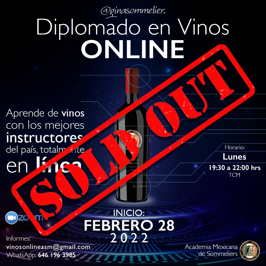 Estamos muy felices de compartirles que tenemos lleno total para el Diplomado en Vinos Online.
Queremos agradecer a los participantes por su confianza, a los instructores por su pasión y disponibilidad
Estamos ansiosos de empezar este próximo 28 de febrero a las 19:30 hrs. 🤩