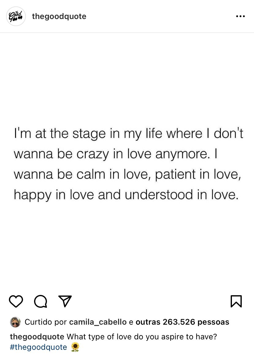 IG • Camila liked @/thegoodquote post on instagram