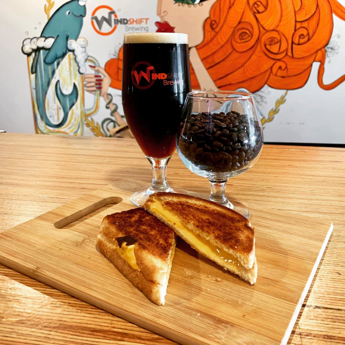 windshiftbrew's tweet photo. Coffee Roasted Over an Open Fire for #SmallBatchSunday and One Dolla, No Frills Grilled Cheeses?! You know you want ‘em. See ya soon! https://t.co/GMV95OYK8j