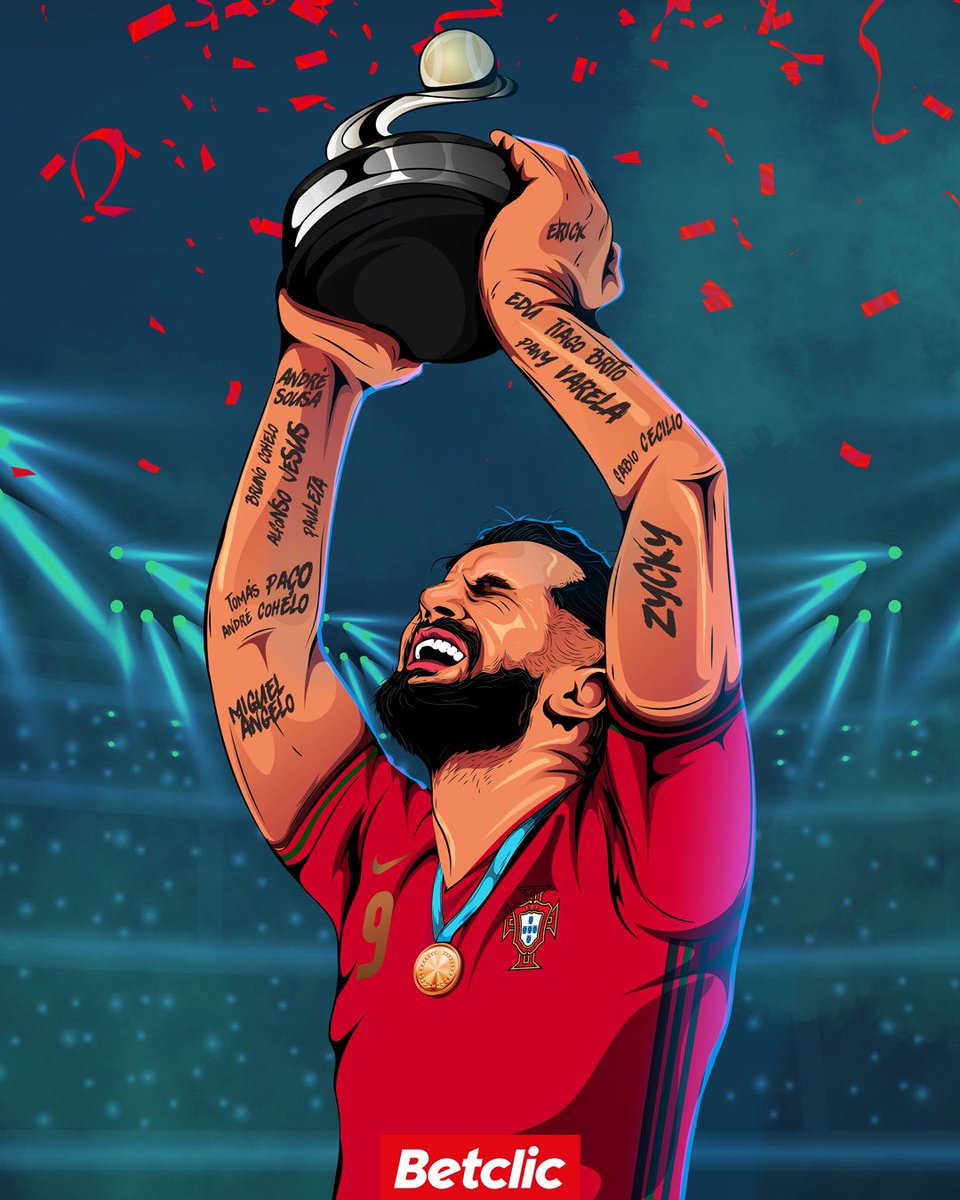 BetclicPortugal's tweet photo. 🇵🇹🏆 HISTÓRICO! PORTUGAL É BICAMPEÃO EUROPEU DE FUTSAL! Equipa das Quinas faz nova remontada e vence a Rússia por 4-2 https://t.co/qNNijWtYXq