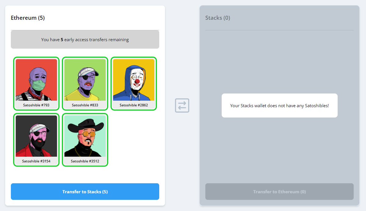 The bridge is now open for any <a href="/satoshibles/">Satoshibles</a> fast pass holders! We will soon be opening to any Satoshibles holder. 

Join the discord to find out more: discord.gg/7Wm9Jg8MkW

#Bitcoin #NFTs #NFTCommmunity