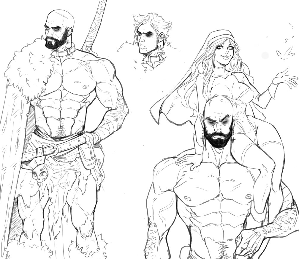 my sexy macho, andreus, and his nun #CLIPSTUDIO